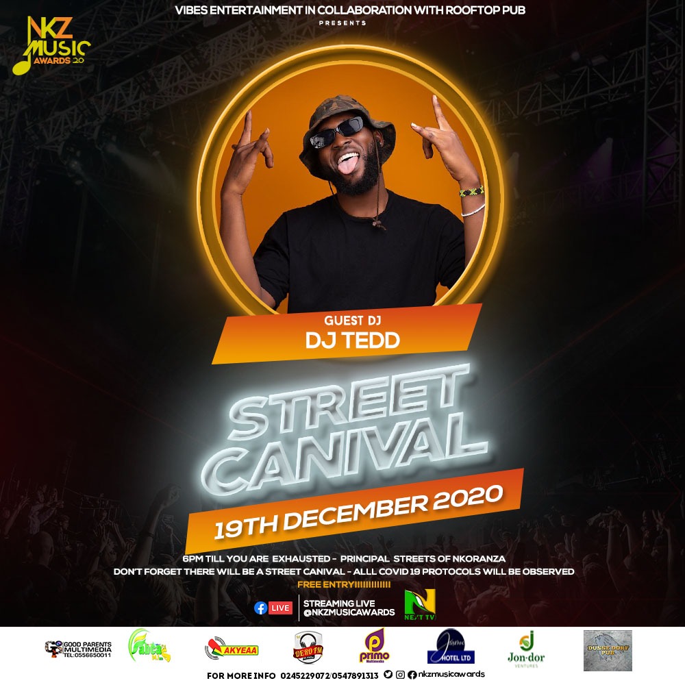 NKZMusicAwards's tweet photo. DJ Tedd on the bill
#nkz #nkzmusicawards #NMA2020 #streetcarnival #djtedd https://t.co/T1R49f0a66