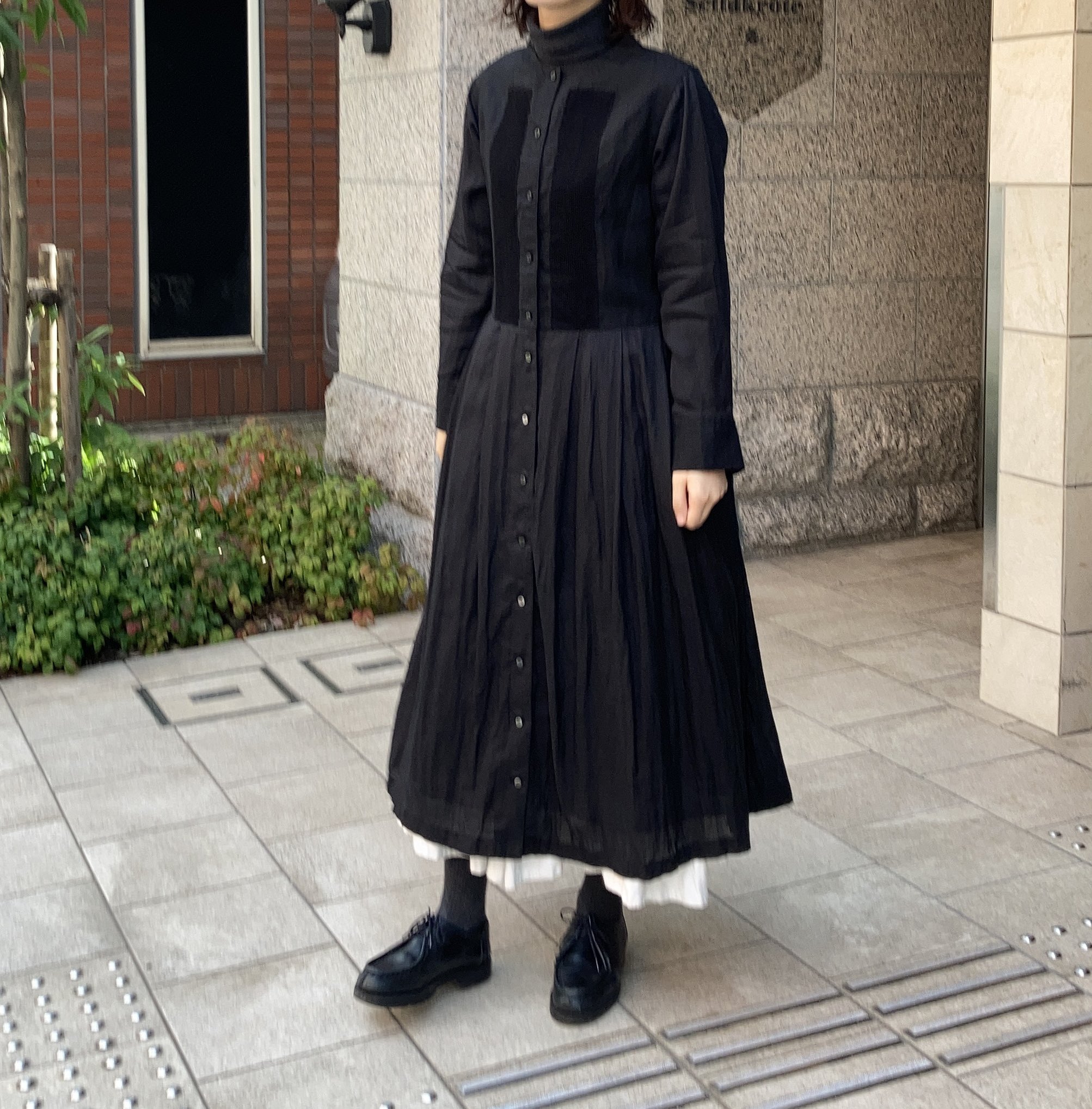 ネストローブ♡kigiさん別注クラウディブラックワンピース FREE SIZE