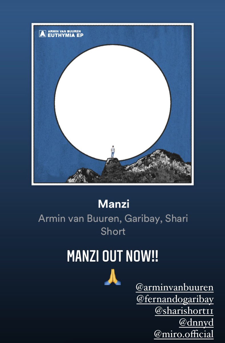 Making music can be blissful; making it with friends, heavenly. 💙 new song with <a href="/arminvanbuuren/">Armin van Buuren</a> <a href="/sharishort11/">Shari Short</a> <a href="/theofficialmiro/">MIRO</a> <a href="/DNNYD/">DNNYD</a>