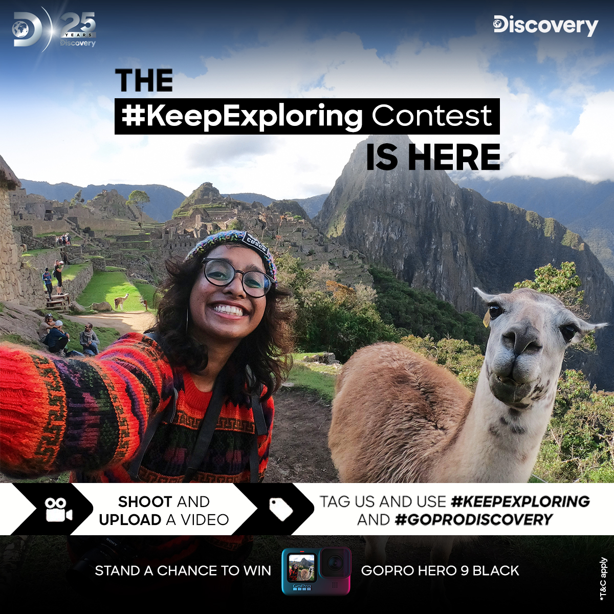 DiscoveryIN's tweet photo. A GoPro HERO9, exclusive Discovery merchandise and a swag bag awaits!
1. Capture your adventure
2. Upload it
3. Tag @DiscoveryIN and @GoProIndia
4. Use #KeepExploring #GoProDiscovery
T&C Apply. https://t.co/qhHjkTq5Y3
