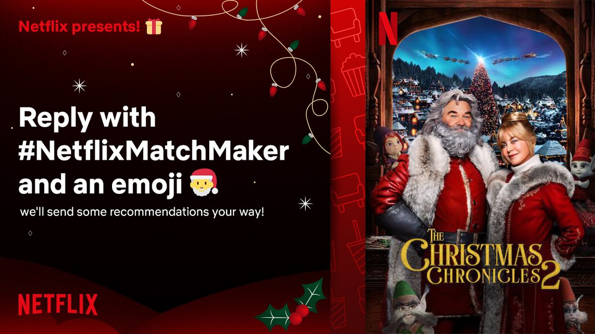 NetflixIndia's tweet photo. 'Tis the season for film suggestions!

Reply with #NetflixMatchMaker and an emoji and we'll send the perfect film your way! https://t.co/gQSyVHsfoZ