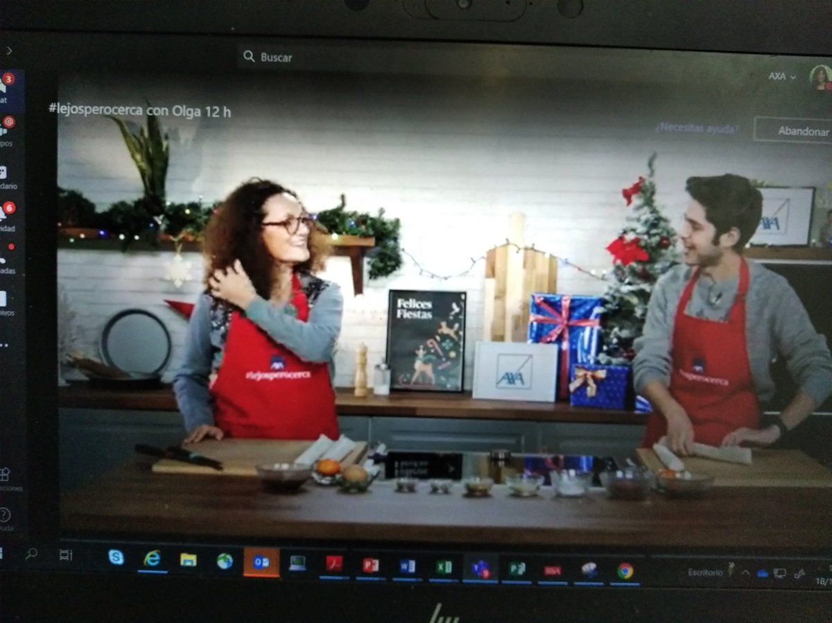 En la gran familia Axa cocinamos todos juntos para celebrar la Navidad con <a href="/OlgaSanchezR/">Olga Sánchez Rodríguez</a>  y <a href="/fabianleonp/">Fabián León</a> de #masterchef.
Una vez más #lejosperocerca y muy #proudtobeAxa