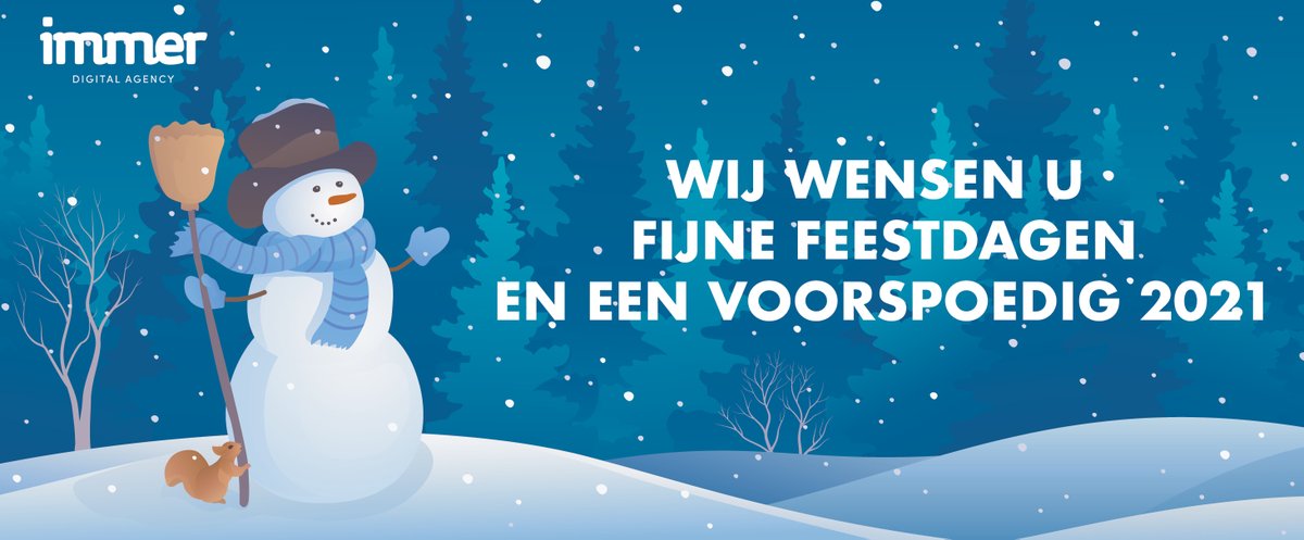 Wij wensen iedereen hele fijne, warme en bovenal gezonde feestdagen en een voorspoedig 2021.

Liefs, 

Namens het gehele team van Immer🎄