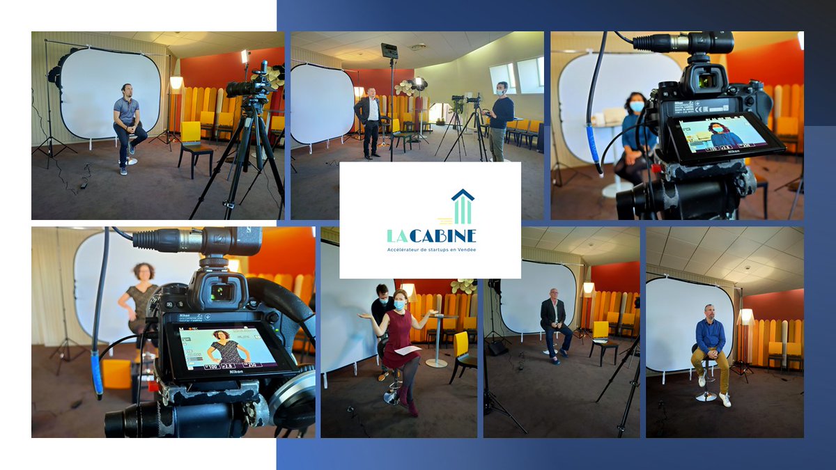 Tournage de vidéos pitchs pour clôturer "La Cabine" en beauté ! On a hâte de vous montrer le résultat !