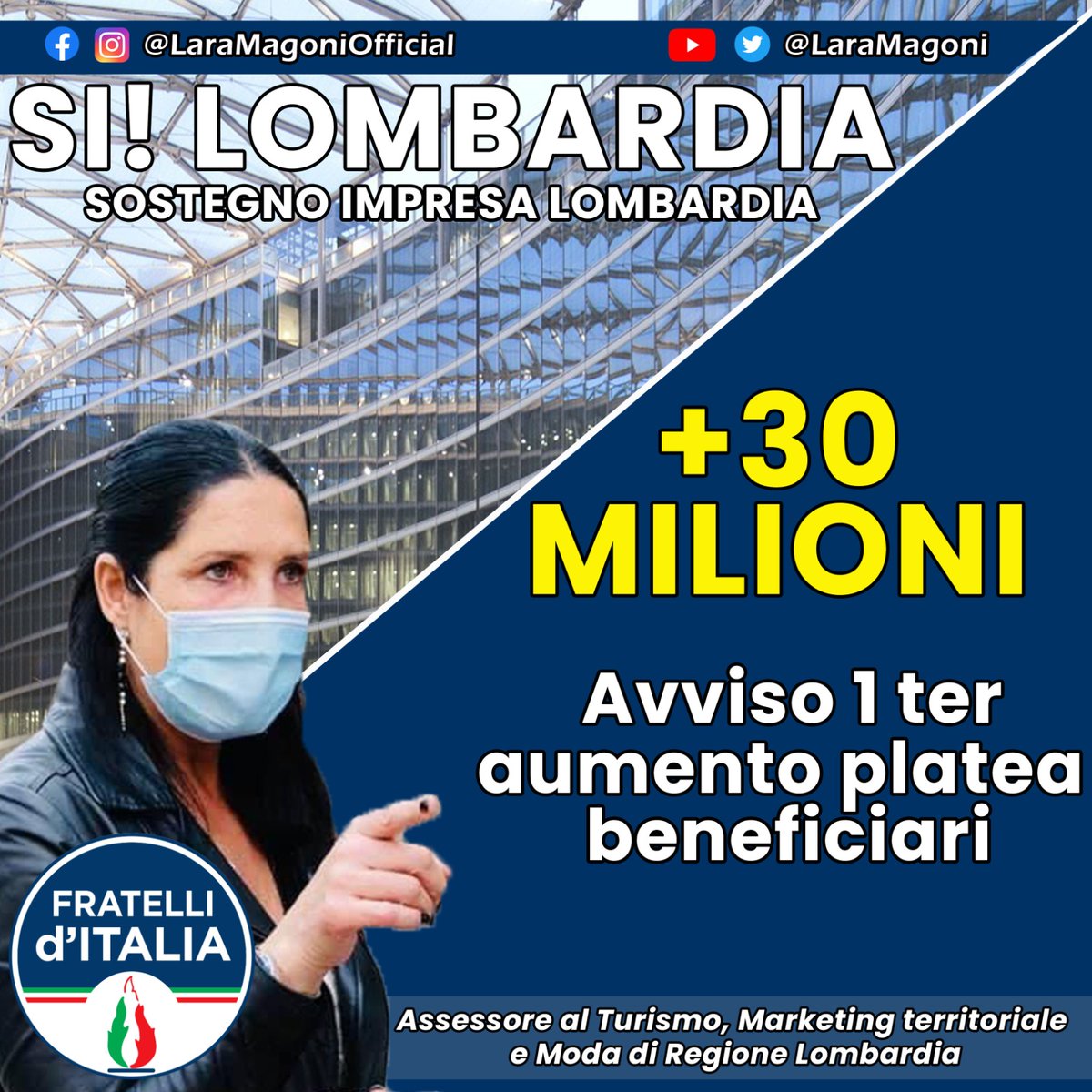 Oltre 30 milioni di euro per le microimprese
Dalle 11.00 di oggi è possibile presentare domanda per l'Avviso 1 ter, con cui <a href="/RegLombardia/">Regione Lombardia</a> amplia ulteriormente la platea dei beneficiari mettendo a disposizione nuove risorse a fondo perduto per lavoratori, famiglie e imprese