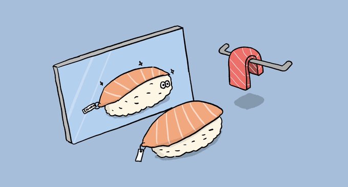 サーモンを試着しにきた寿司 イラスト お絵かき 寿司 カケヒジュン お絵描きする人のイラスト サーモンを試着しにきた寿司 イラスト お絵かき 寿司 カケヒジュン お絵描きする人のイラスト