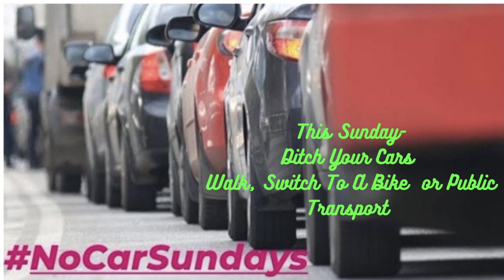 AdityaDubey2003's tweet photo. #VehicularEmissions are a major cause of #AirPollution.
#AirPollution can KILL.
So our indiscriminate use of cars is killing us
Lets protect ourselves &amp; those we love by reducing car use.
This #NoCarSundays don’t use ur cars-Walk🚶🏻‍♀️use a 🚲or public transport 🚇
#CleanAirEveryday https://t.co/XNuGk8rBMh
