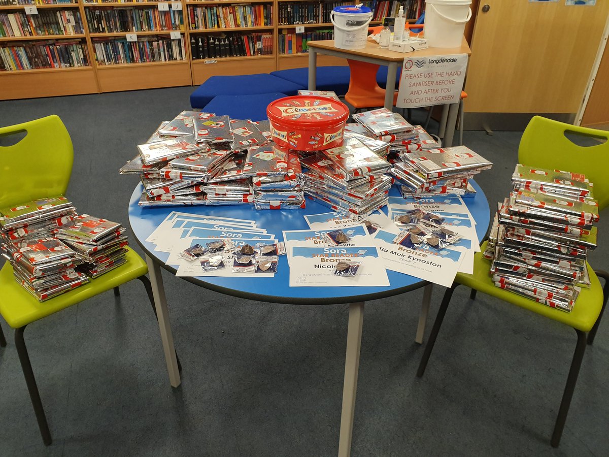 #LHS Lots of lovely book rewards wrapped and ready for our excellent attitude  to learning raffle winners. We're also excited to be awarding lots of learners from across school their Bronze Reading Award badges too. #Rewards
#LHSTeamEnglish