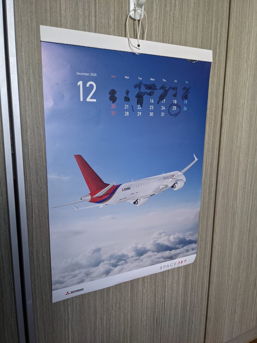 My son's 2020 SpaceJet calendar. Great looking plane.