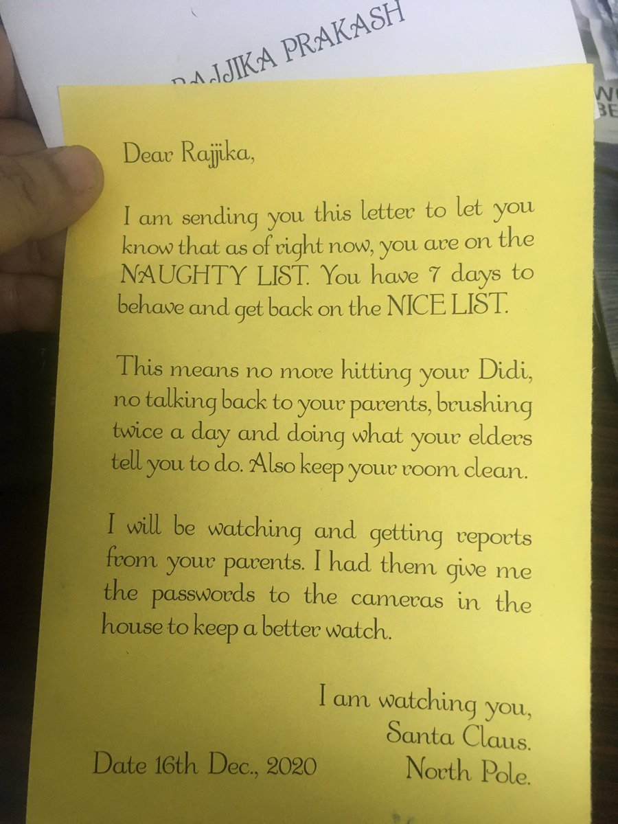 nutsisnitin6's tweet photo. #Christmas2020 #ChristmasLetter from #SantaClaus #LetterfromSanta #NorthPole #parentingwin #parenting #hopingforamiracle #naughtylist #Santaswatching https://t.co/faigCnSlgP