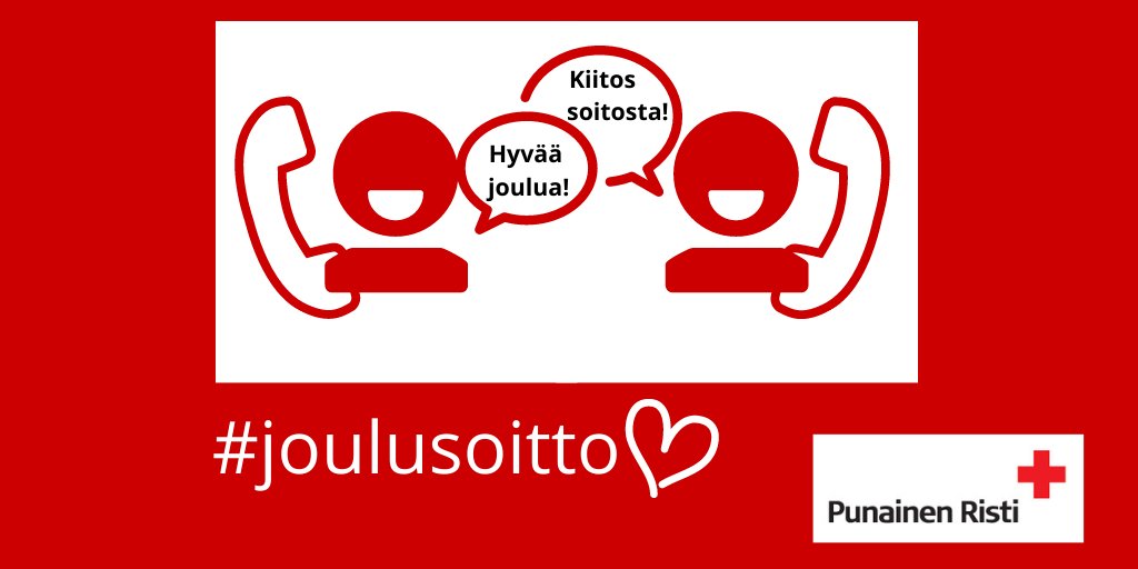 TurkuKirjasto's tweet photo. Olemme ottaneet vastaan Punaisen Ristin #Joulusoitto’haasteen. Haastamme mukaan kaikki kirjaston asiakkaat. Tartu puhelimeen ja soita ystävälle, tuttavalle tai vaikka sukulaiselle, jota et ole aikoihin tavannut.  #Joulusoitto #Punainenristi https://t.co/yjwfBTZJUm