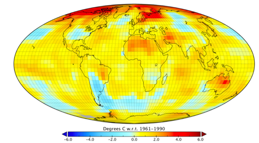 KNMI's tweet image. Update wereldwijde klimaatdataset toont grotere opwarming. De Britse @metoffice en @uniofeastanglia hebben een update van een van de belangrijke datasets gemaakt waarop de wereldgemiddelde temperatuur gebaseerd is. knmi.nl/over-het-knmi/… #klimaatbericht #HadCRUT5