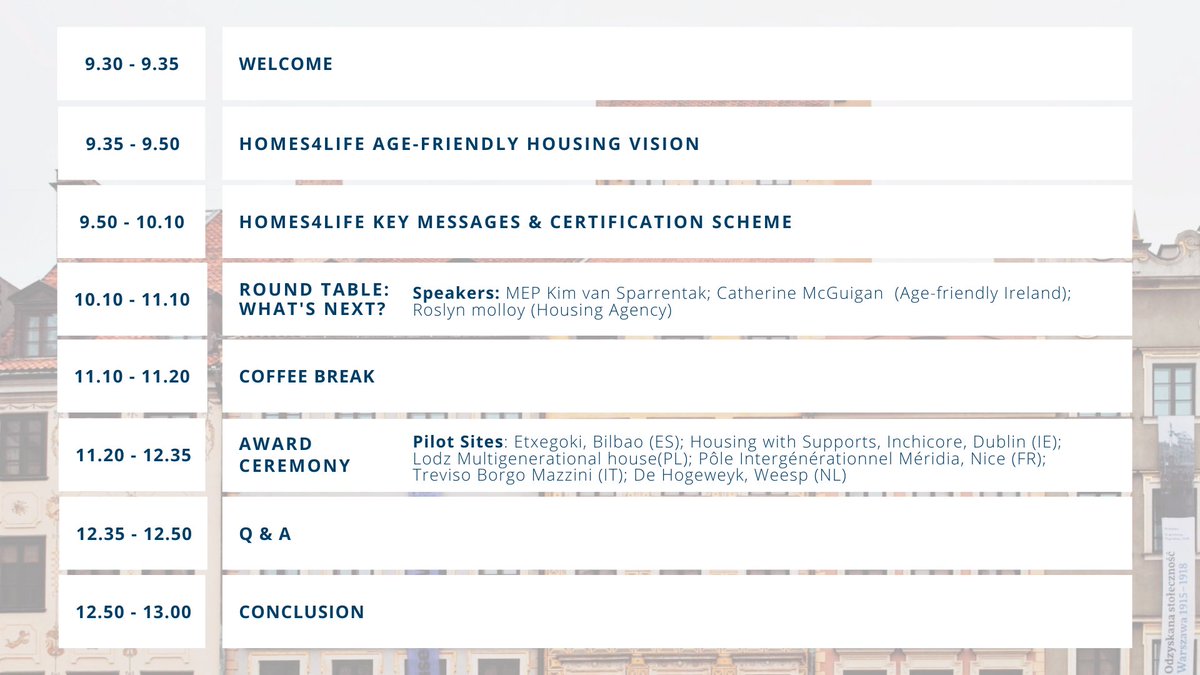 Homes4LifeH2020's tweet photo. Updated programme for the Homes4Life final conference ! 28 January 2021 09.30 - 13.00
https://t.co/oXPnQTOy4X https://t.co/39wmHyJoAo