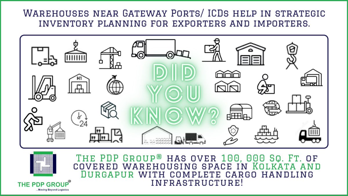 ThePDPGroup's tweet photo. Thank God It's Friday because we get to know one more fact about PDP! ๐ #FridayFact #TGIF #LogisticsIndia #warehousing #supplychain #EXIMTrade #PDPFacts https://t.co/hetOA41apu