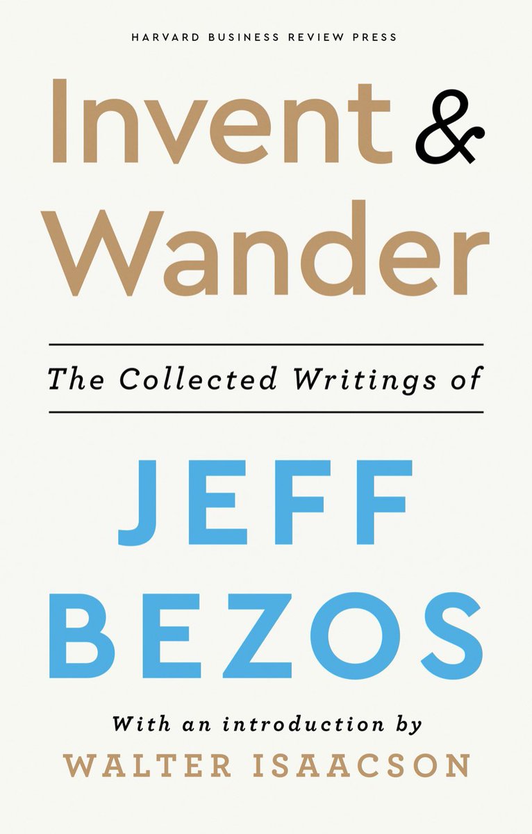 I have started reading “Invent & Wander - The Collected Writings of JEFF BEZOS” by the HARVARD BUSINESS REVIEW PRESS: