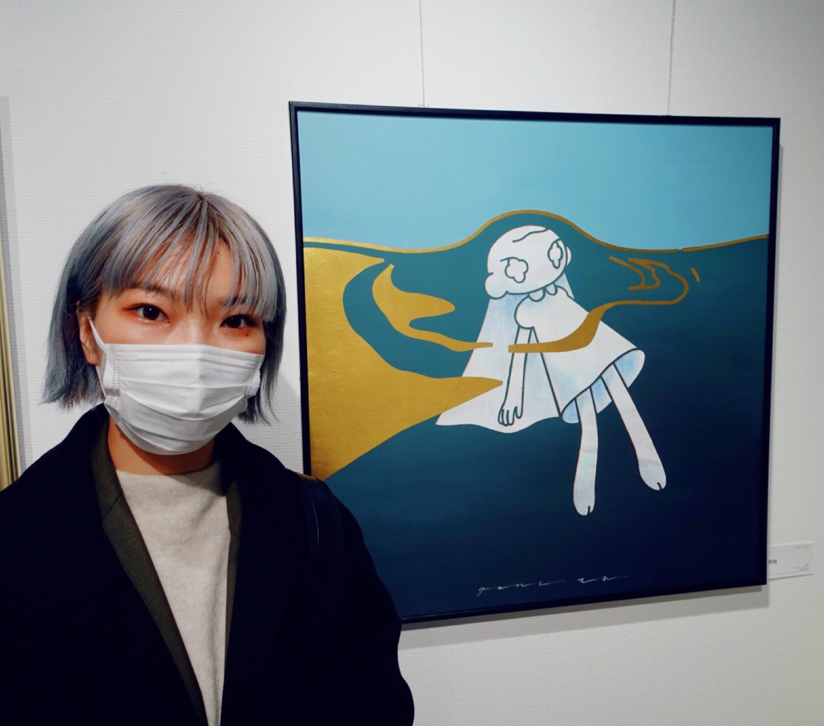 タカハシマホ シルクスクリーン ゆれる2020 ED35