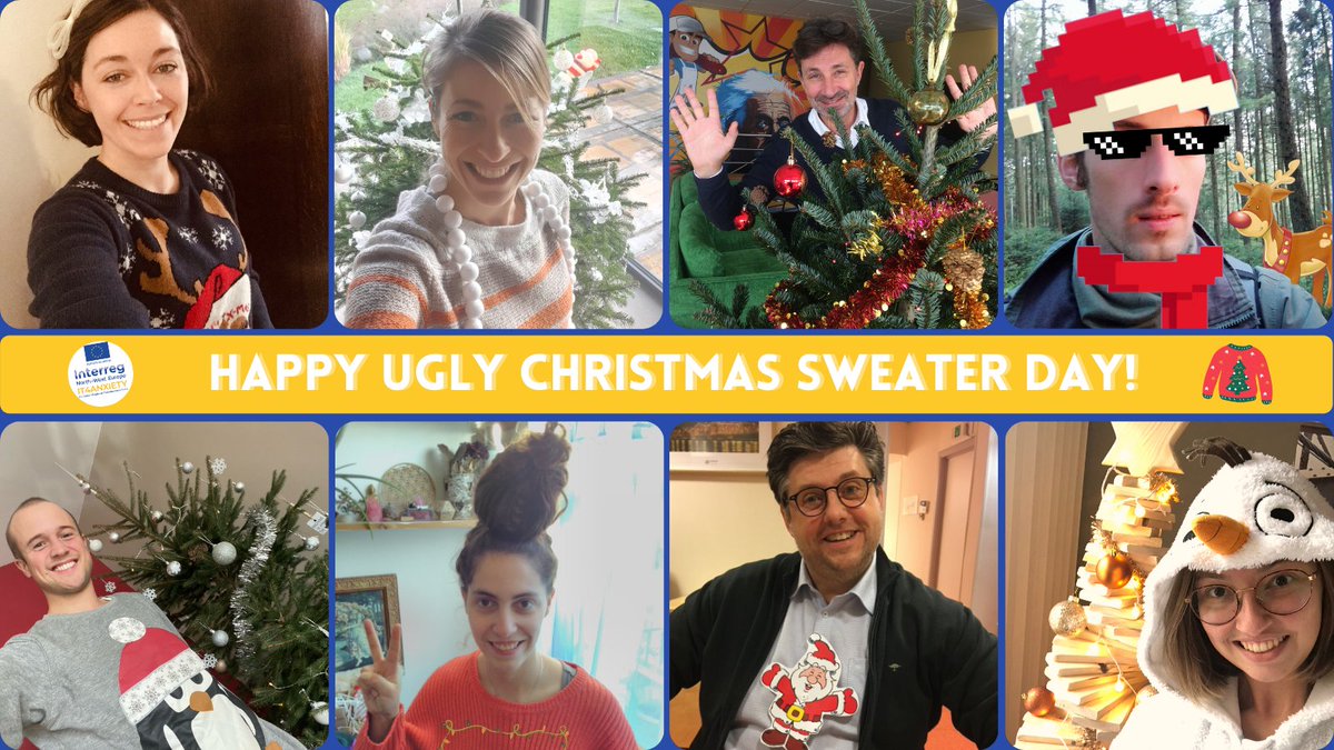 it4anxiety's tweet photo. 🌟The whole team of #IT4Anxiety wish you a happy (ugly) #Christmas sweater day! Don't hesitate to follow our partners' example by putting on your favourite Christmas #sweater or #suit, rumour has it it's good for your #MentalHealth 😇🎄

#ChristmasSweaters #Happiness #Fun https://t.co/hb3oav0DmU