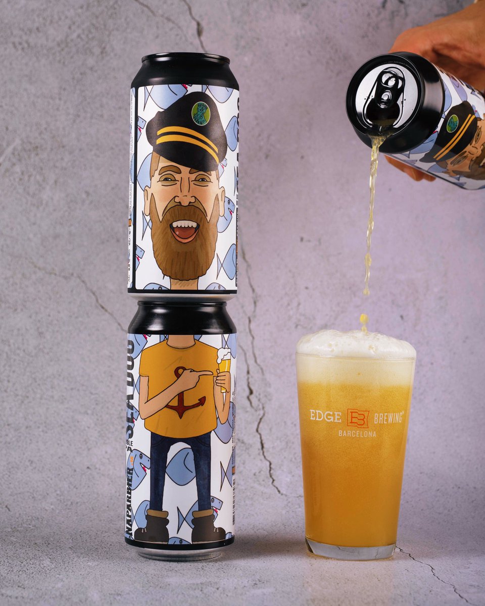 Let's finish the week with another NEW beer! 💥 It's our latest collab with our friends at <a href="/Naparbier/">Naparbier</a>, no less. "SEA DOG" is a Double IPA, 8% ABV, with Citra, Mosaic and Simcoe hops. Pours a hazy golden color and aromas of sweet, ripe tropical fruit and citrus zestiness.