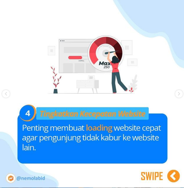 nemolabid's tweet photo. Ini 4 tips tambahan lainnya
Yuk dicoba yuk, Sobat Nemolab! 😁

#Tips #TipsJitu #TrafficWebsite #Website #MobileApp https://t.co/oykx9nHcvp