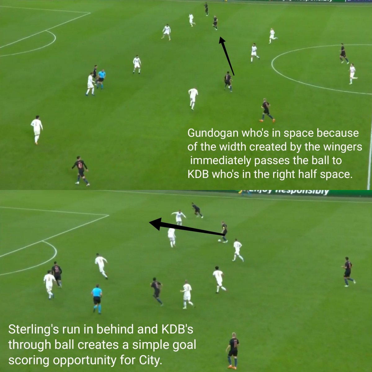 Imo I'd like to see him use the 2-3-2-3 formation more because that's where we thrive. So far we have used that formation with the right balance of players only once and that was our best game as a team this season. (Marseille away). Check out the typical City move in that game.