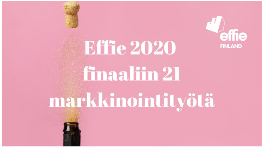 #Effie2020 finalistit on julkistettu. Finalistien joukosta löytyy Matkailu &amp; Turismi -kategoriassa <a href="/HolidayClubFi/">Holiday Club</a> tekemämme kesäkampanja, joka käänsi Koronan aiheuttaman kriisitilanteen ennätyskesäksi.