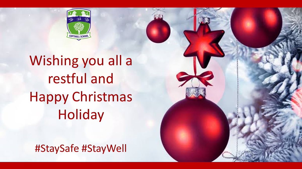 ❤️We wish our students, staff, Governors' and community a restful holiday, forever grateful for your support this year  #StaySafe and #StayWellThisWinter. See you in #2021 ❣️ 
#CopthallSchool <a href="/Evelynforde1/">Evelyn Forde MBE</a> <a href="/BarnetCouncil/">Barnet Council</a> <a href="/BarnetGovernors/">Barnet Governors</a> <a href="/ASGS25/">State Girls' Schools</a> <a href="/NiallAlcock/">Niall Alcock</a>