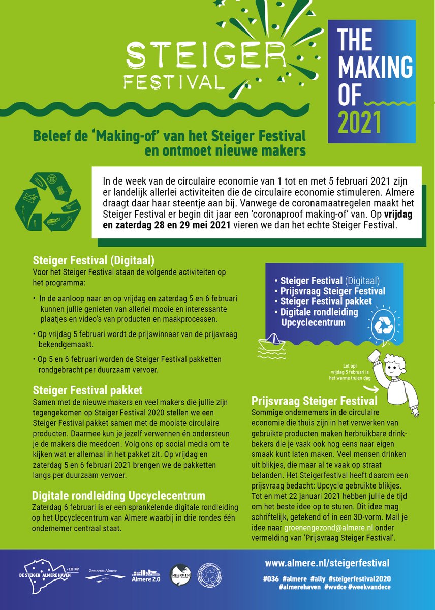 vanderwalpm's tweet photo. Vanwege de coronamaatregelen maakt het Steiger Festival er begin dit jaar een ‘coronaproof making-of’ van. Op vrijdag en zaterdag 28 en 29 mei 2021 vieren we dan het echte Steiger Festival. https://t.co/nNNo5GHh9q