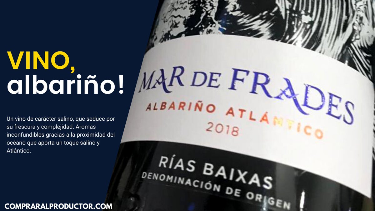 Toda la expresión de la uva Albariño. Un vino de carácter salino, que seduce por su frescura y complejidad. Aromas inconfundibles gracias a la proximidad del océano que aporta un toque salino y Atlántico.
compraralproductor.com/mar-de-frades-…
#vino #vinoblanco #galicia #vinos #wine