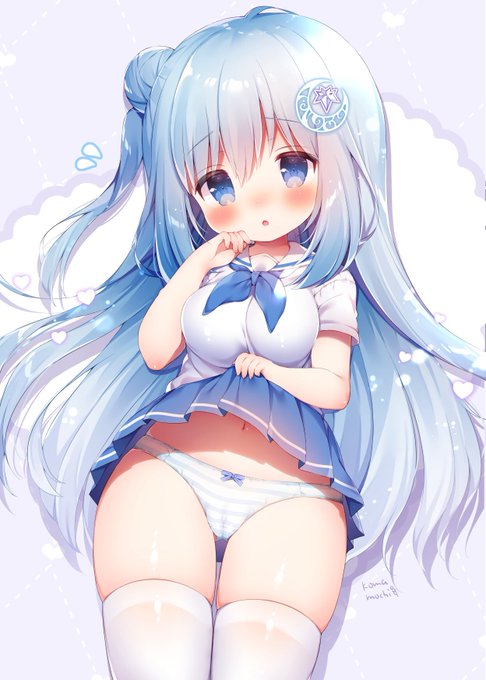 見せてくれる青髪ちゃん💙 