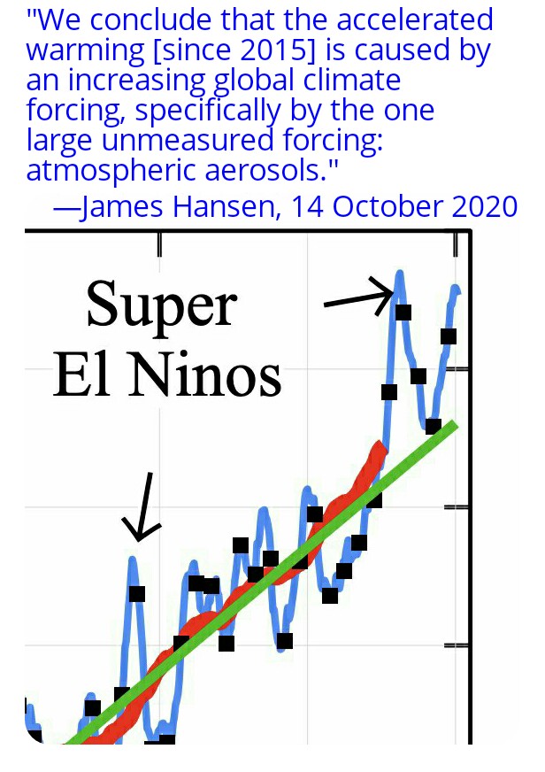 Hansen:"It means that the little blip of extra warming that we got in the past five years is only a down payment on the penalty that young people will pay for our Faustian bargain."A huge surge which is now impacting humanity's food & water supplies. https://mailchi.mp/caa/global-warming-acceleration?e=3ac2bfcbd5