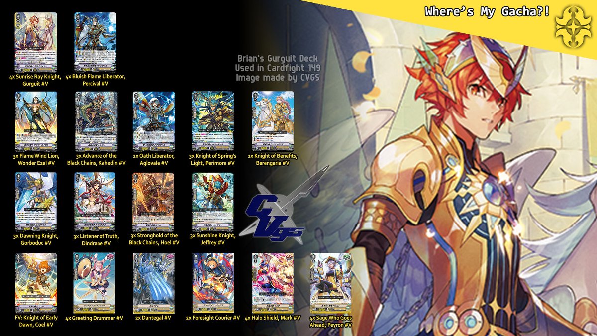 CrossboneVGs's tweet photo. Brian has been joyous that his old friend, #Gurguit, is here in the V-series, and his deck reflects it with a mix of #GoldPaladin units across the format!
Check it out in action in Cardfight 149!
Link: https://t.co/FCAskgLYFS
#cardfightvanguard #CVGS https://t.co/eAJQr541vQ