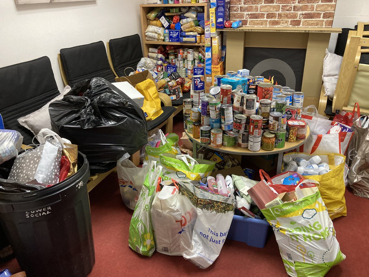 MonifiethHigh's tweet photo. Overwhelmed by the generous donations from our school community for @Dundee_Foodbank #community https://t.co/lWvPuC7Cdz