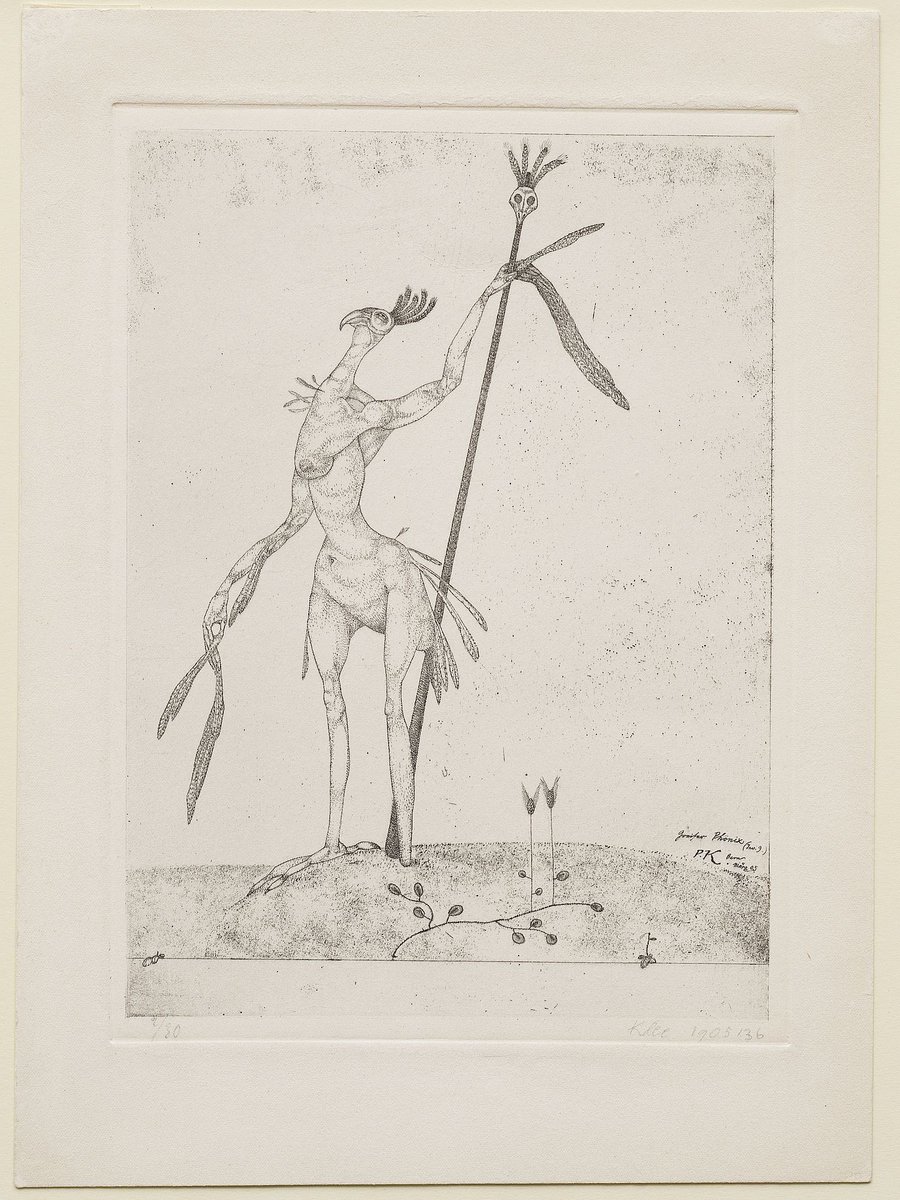 Paul Klee, 1905: Aged Phoenix (Invention 9) / Greiser Phönix, etching
