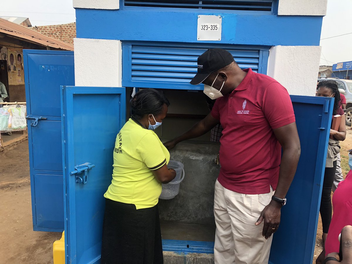 Water4PeopleUG's tweet photo. Happening now: commissioning of the Kabambiro Piped WSS in Kamwenge district with the Ag. Director DWD @min_waterUg Eng. Joseph Eyatu Oriono. The system will serve 31 villages and so far has 354 connections. @nwscug @CateNimanya @waterforpeople #kabambiroSCDLG https://t.co/dmPd8aBHtd