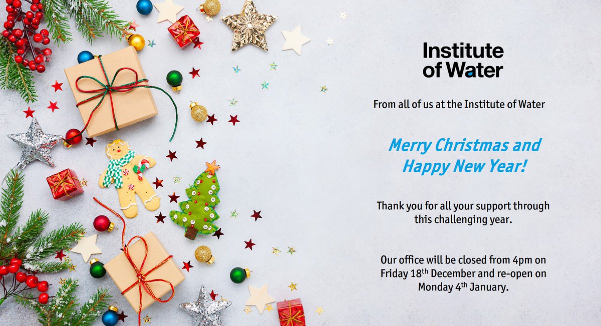 InstWater's tweet photo. From all of us at the Institute of Water, we wish you a very Merry Christmas and a Happy New Year πβ¨
We'd like to thank all of our volunteers, members, company affiliates and partners for supporting us during a very challenging year.
#IWater #Christmas2020 #Thankyou https://t.co/FQJUhUbNIR