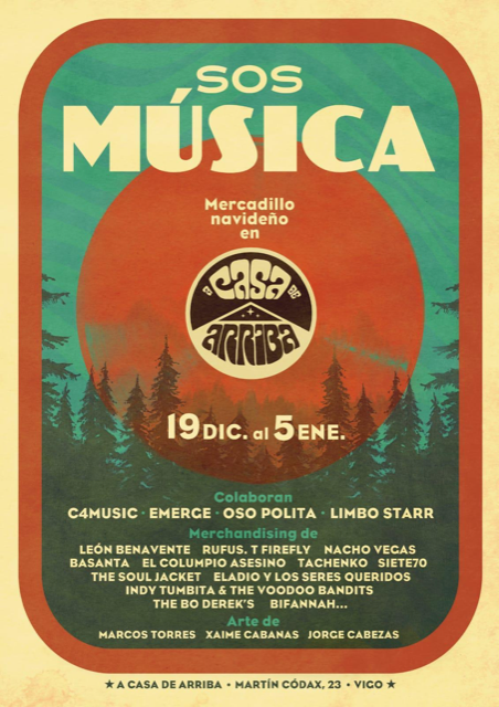 🐻🎄🚨 #SOSMúsica Te invitamos a colaborar en el mercadillo navideño de #ACasaDeArriba de #Vigo desde este sábado 19 al 5 de enero 🥳👇