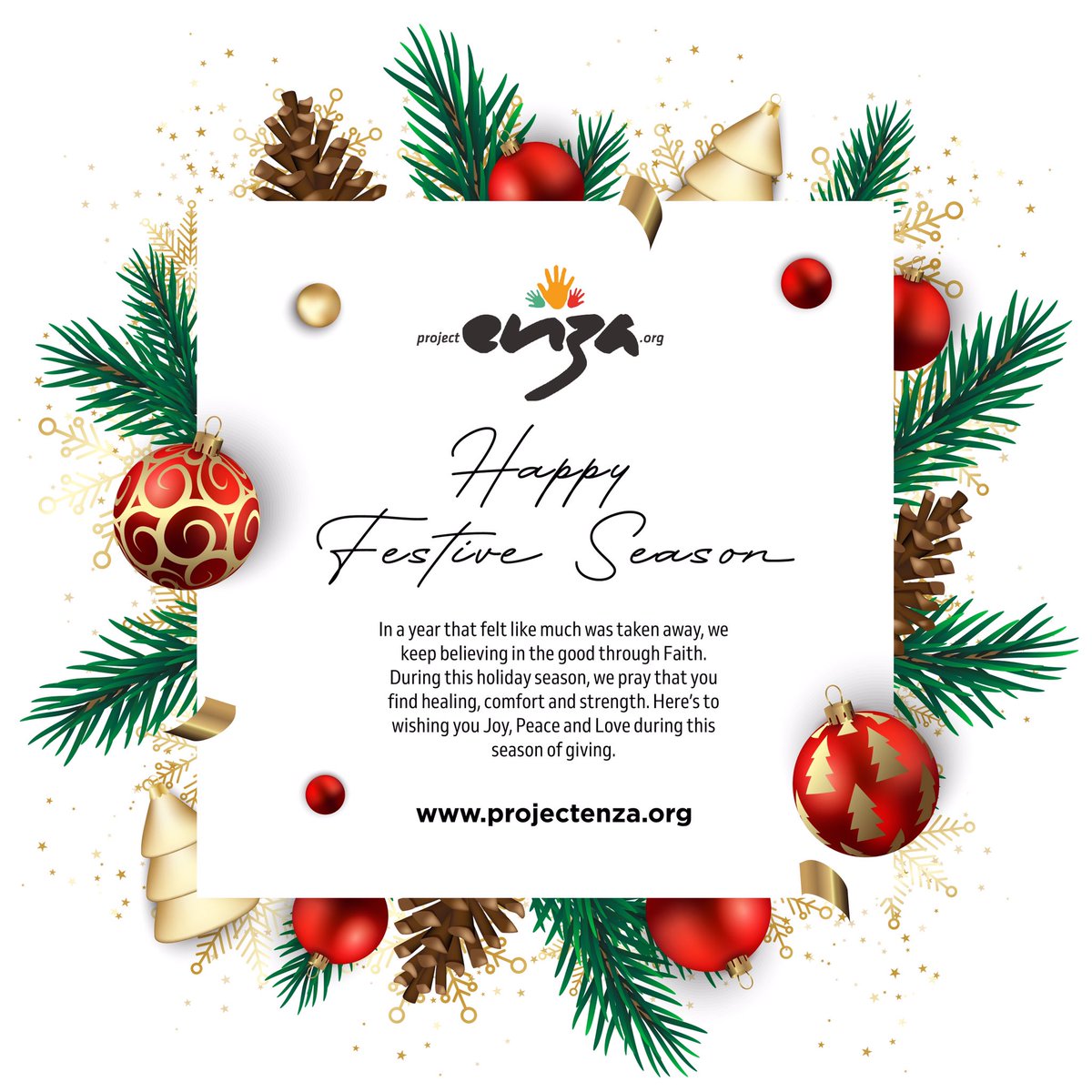 It is the season of giving. In a year that felt like much was taken away, we keep believing in the good through Faith.During this holiday season we pray that you find healing, comfort and strength. Here’s to wishing you Joy, Peace and Love during this season of Giving. #enza 🎄🤚🏽