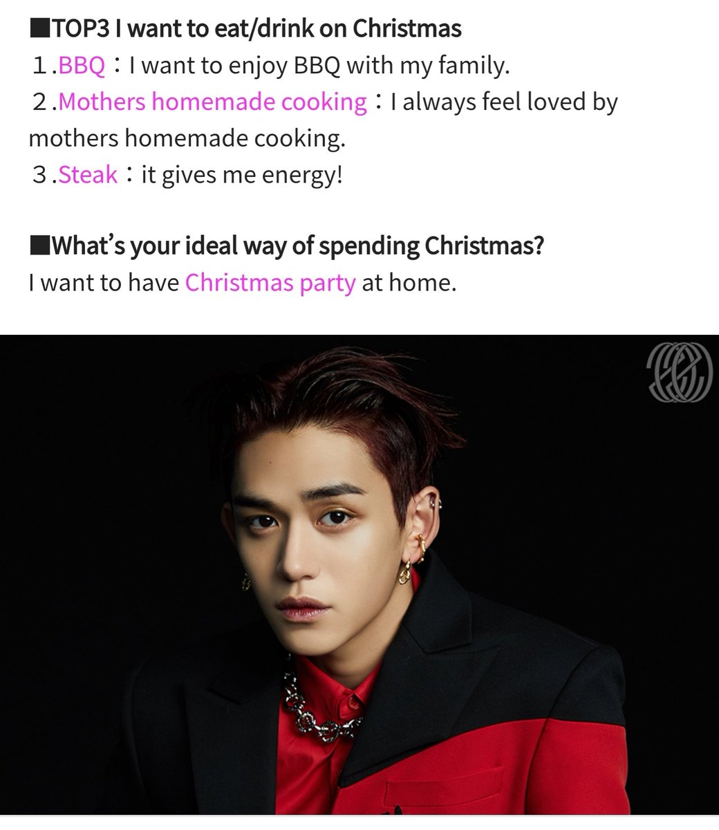 mrsunshinexx99's tweet image. สวัสดีทุกคน #NETViVi! ผมลูคัส!
#Christmas #HAPPYMERRYCHRISTMAS!

TOP 3 อย่างที่อยากกิน/ดื่มในวันคริสต์มาส
1 BBQ: ผมอยากร่วมวง BBQ กับครอบครัว
2 อาหารปรุงเองของคุณแม่: ผมรักอาหารฝีมือคุณแม่เสมอ
3 สเต๊ก: มันให้พลังงานผม!

อยากทำอะไรในวันคริสต์มาส?
• อยากจัดปาร์ตี้คริสต์มาสที่บ้าน