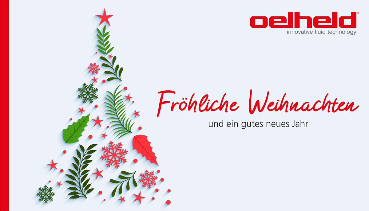 Liebe Geschäftspartner,
vielen Dank für die gute Zusammenarbeit in diesem Jahr. Wir wünschen Ihnen und Ihren Familien frohe Weihnachten und einen guten Rutsch ins neue Jahr!
Bleiben Sie gesund!
Ihr Schmierstoffspezialist oelheld GmbH 
#Weihnachten #Christmas #oelheld #2020