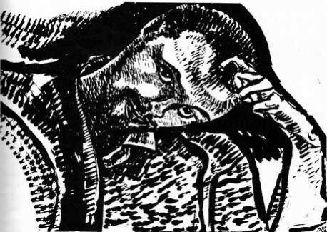 Paul Klee, 1911: 'Self-portrait', ink on paper