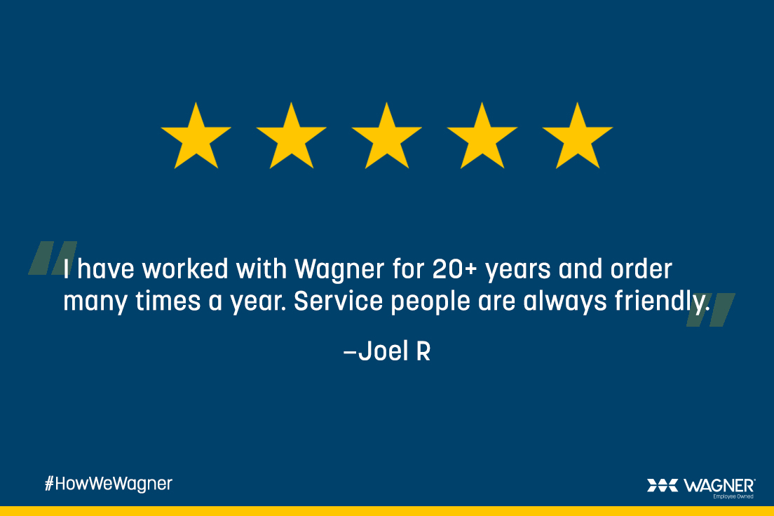 Wagner has been providing our partners with high-quality railing solutions and outstanding customer service for over 65 years. We greatly appreciate our loyal customers for their kind words and continued business with Wagner! #HowWeWagner