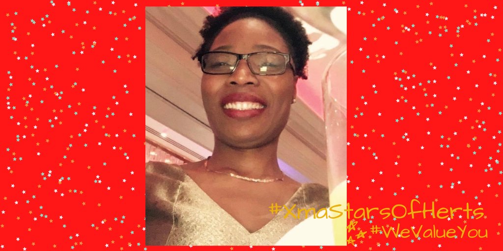 WestHertsNHS's tweet photo. Our #XmasStarsOfHerts today is Lynette Mupopoma, ED Senior Sister. 'Having started her new role during the pandemic, she has consistently remained calm, professional, adaptable and supportive to her colleagues throughout. She is a pleasure to work with' A true STAR🎄⭐️ https://t.co/d4Cmnd40qu