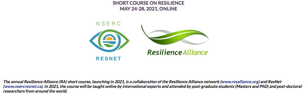 NSERC_ResNet's tweet photo. One more week to our #resilience short course, co-organized with the @resilience_RA - this online course, will give you the chance to discuss with key resilience researchers. Find out more: https://t.co/WZHobbu2tx https://t.co/22yhcjawCg