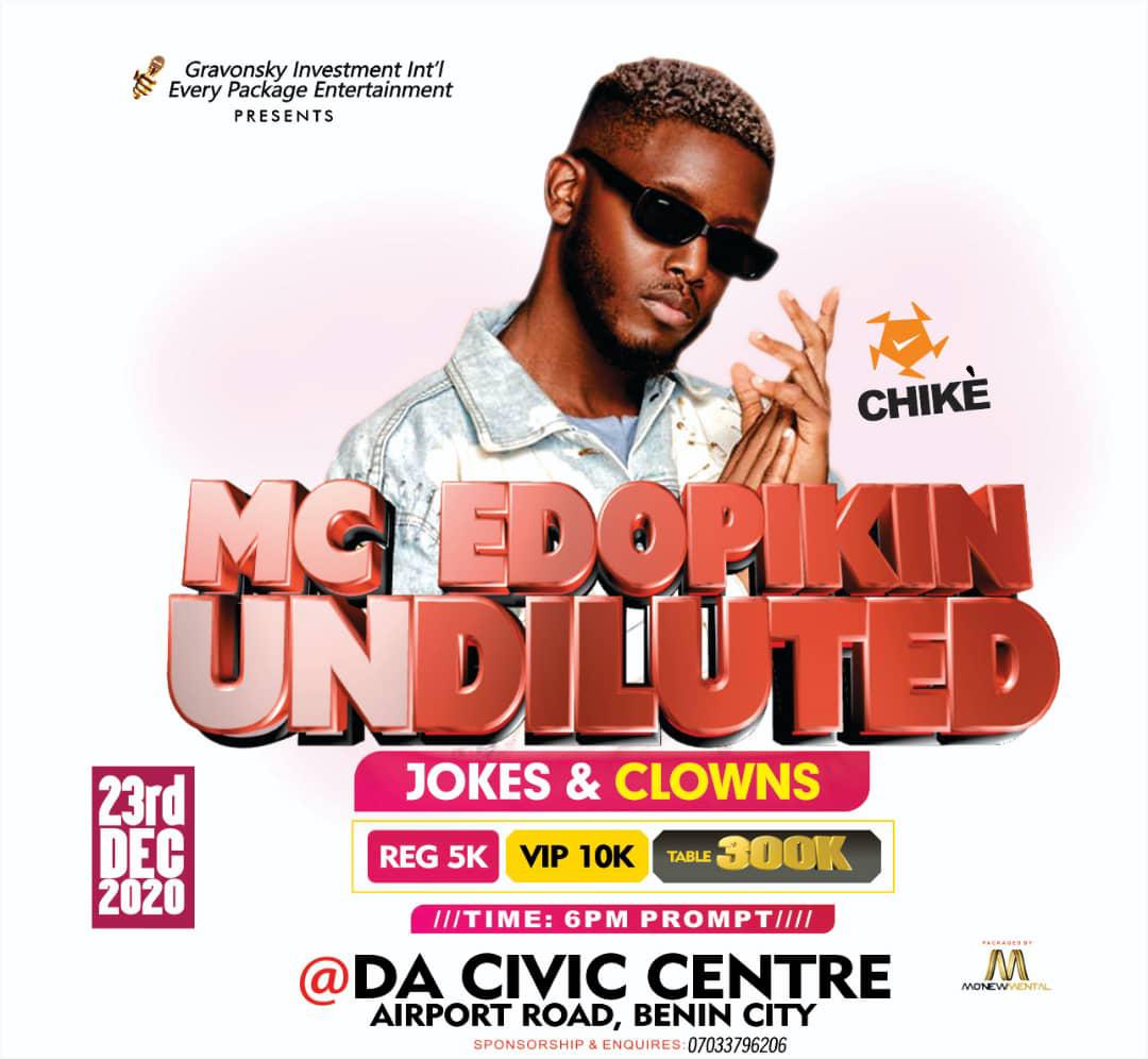 Benin-City on the 23rd for <a href="/mcedopikin/">MCEDOPIKIN</a>'s #JokesAndClowns 🤡

Let's find love &amp; laughter 🌹