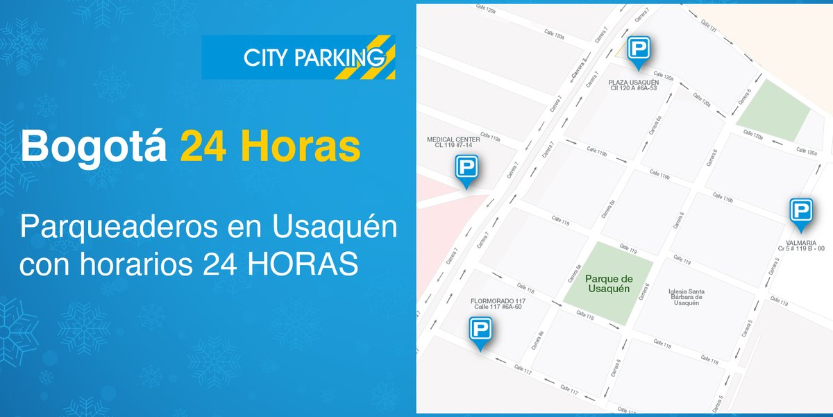 indigoparksas's tweet photo. #CityUsuario si vas a #Usaquén en tu vehículo 🚘 parquea en nuestros parqueaderos disponibles del sector ⬇️
🅿️ Cra. 5 #119B-00
🅿️ Cl. 117 #6A-60
🅿️ Cl. 119 #7-14
🅿️ Cl. 120A # 6A-53
🅿️ Cra. 5 #119B-00 https://t.co/vvT1SK9NDX