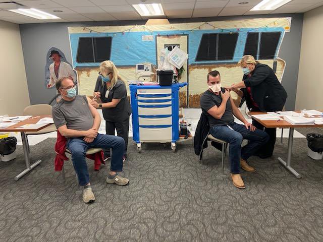 The beginning of the end? I sure hope so! My husband got his Covid shot this morning! #ksleg #gettheshot