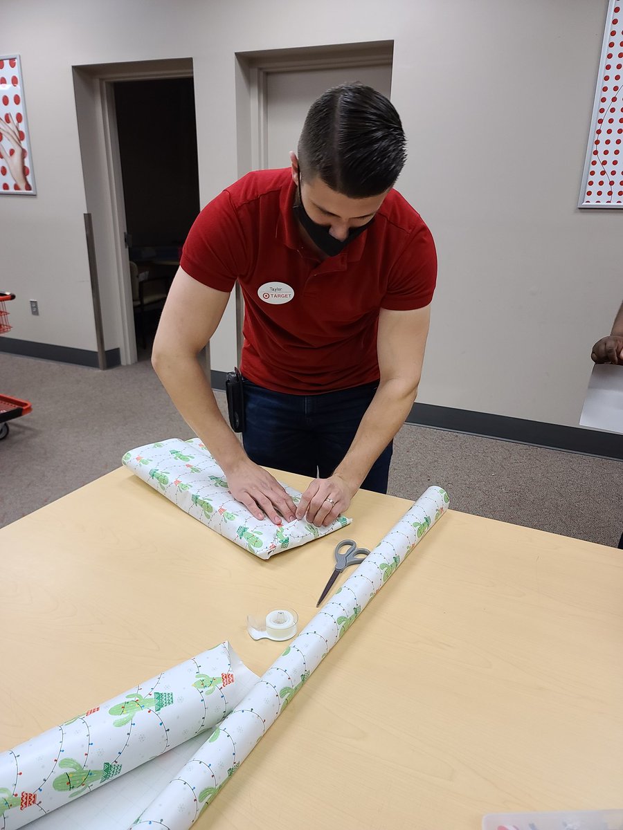 TargetEast's tweet photo. Step 3: wrap gifts #D370beach #targetadoptafamily #R300givesback https://t.co/8WUbyp9S5b