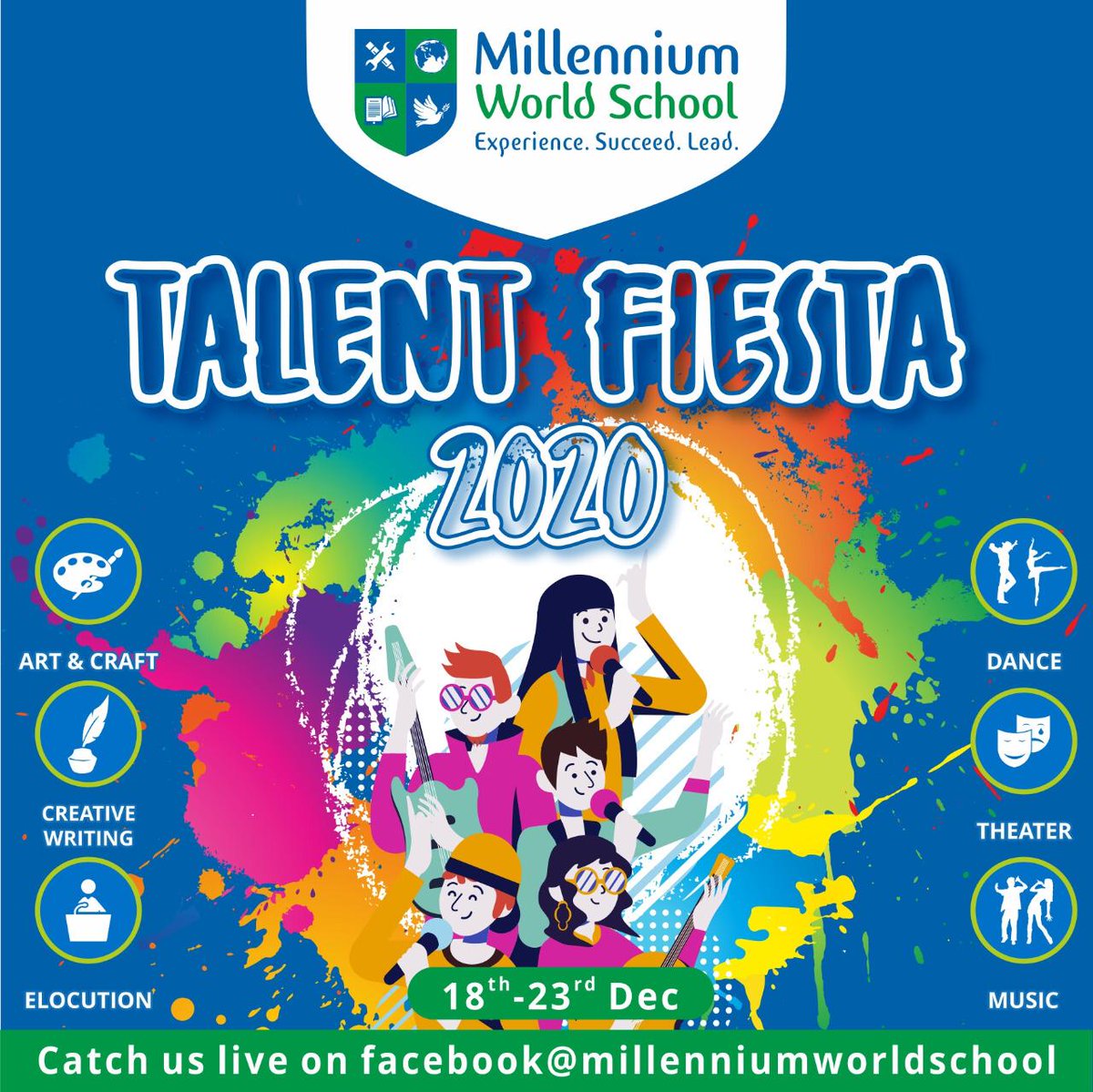MWSLUDHIANA's tweet photo. The will to win, the desire to succeed, the urge to reach your full potential unlocks the door to personal excellence.
Talent Fiesta is an initiative taken by MEM to bring together all Millennium schools across the country, under one umbrella for recognizing &amp; applauding talent. https://t.co/KGTQFh9LrX