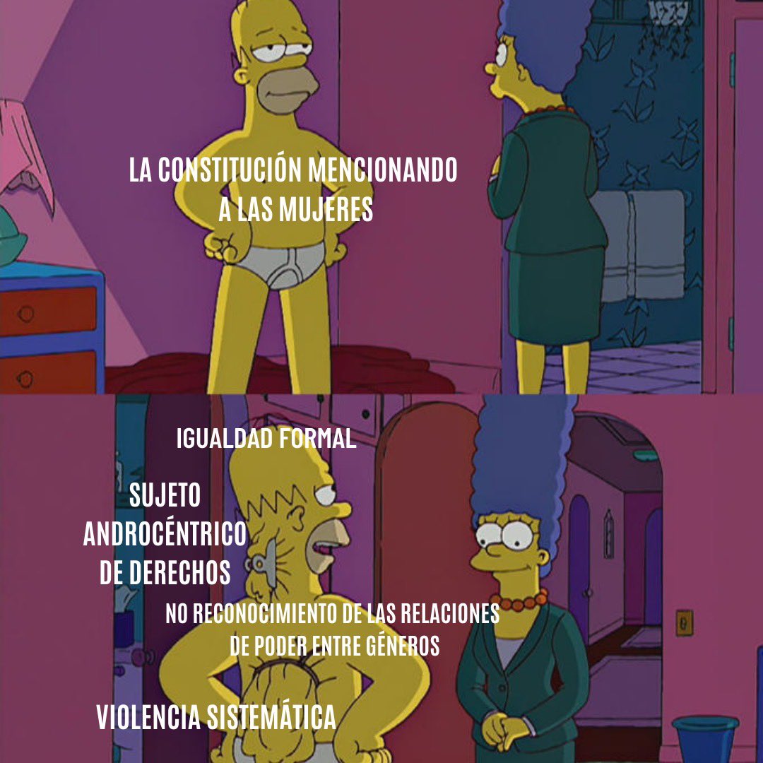 BSepulvedaHales's tweet photo. Los/as estudiantes del curso Constitución y Género que hicimos con @catala_style en @derechouah tuvieron la opción de entregar un meme como tarea creativa para obtener décimas extra en la prueba. Aquí les dejo mi selección de favoritos [1/3] https://t.co/myZZIOIYC7