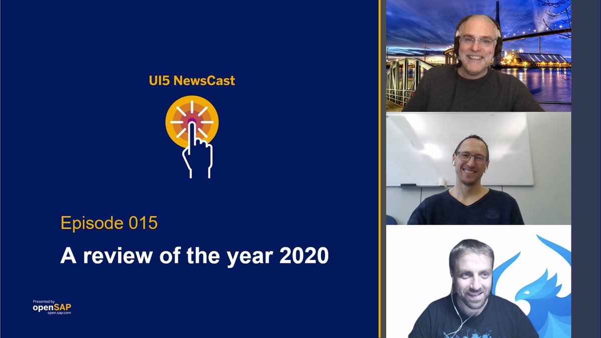 #UI5 is looking back at 2020 🧐
Listen to episode 15 of UI5 NewsCast and find out was has been happening in UI5 during the year.

🎧@opensap: podcast.opensap.info/ui5-newscast/2…